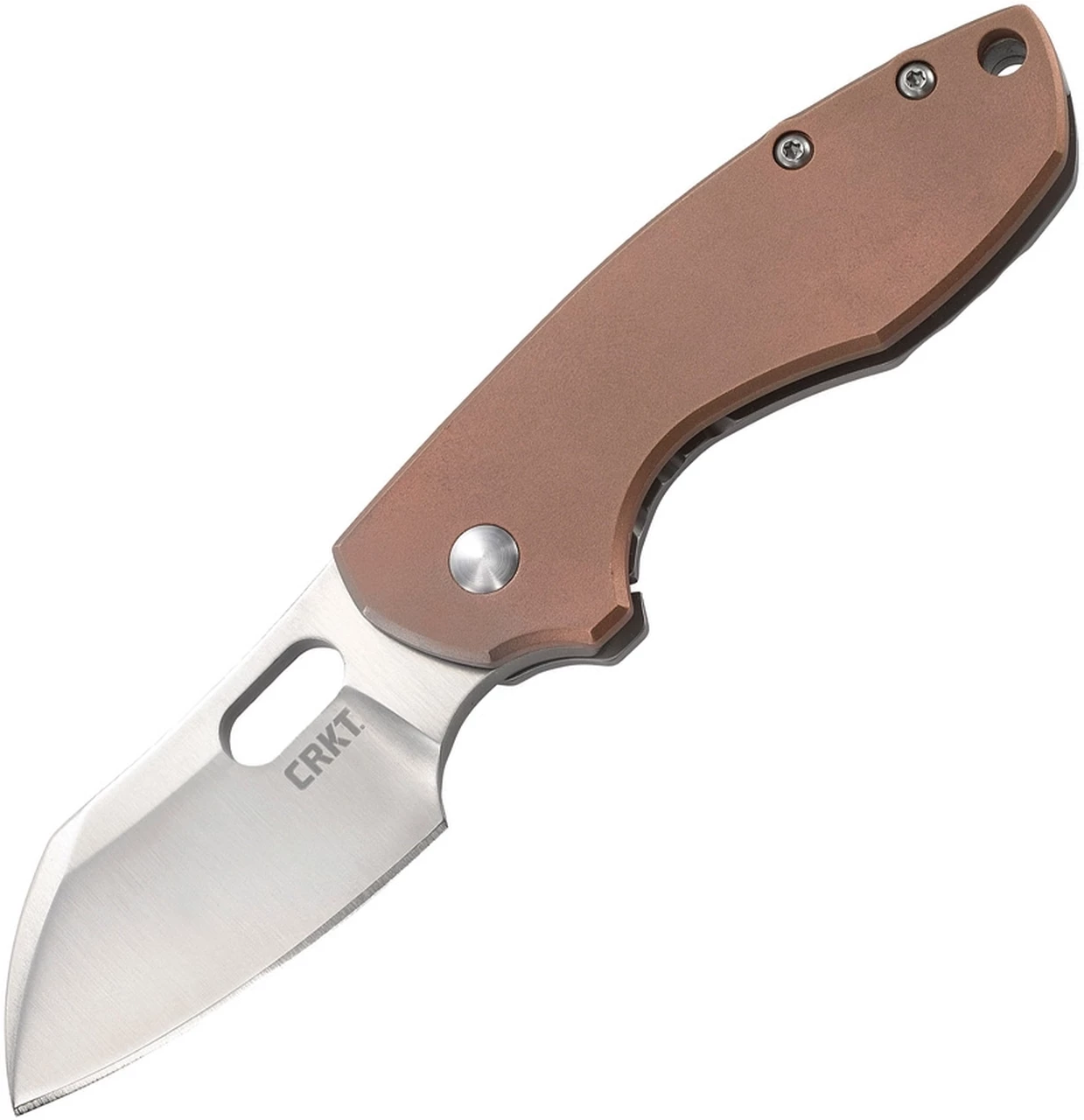 CRKT Pillar Framelock Copper CR5311CU, 2.382" 8Cr13MoV Plain Blade, Handle has a Copper Front w/ 2Cr13 SS on the Back 1 CRKT Pillar Framelock Copper CR5311CU, 2.382" 8Cr13MoV Plain Blade, Handle has a Copper Front w/ 2Cr13 SS on the Back