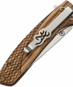 Browning Knives Browning Pursuit Linerlock, BR0007, 2.5" 7Cr17MoV Stainless Drop Point Blade, Wood Handle -Buck Knives Sales Product 0007 89187.1573059239