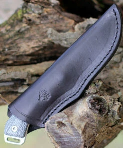 QSP Knife Workaholic Fixed Blade QS124B, 3.5" Bohler N690 Satin Plain Blade, Black Linen Micarta Handle -Buck Knives Sales QS124B.2 03239.1603814960