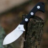QSP Knife Neckmuk Neck Knife QS125-A, 2.875" D2 Plain Blade, Black G10 Handle