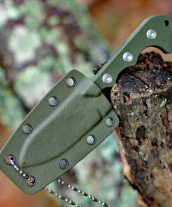 QSP Knife Neckmuk Neck Knife QS125-C, 2.875" D2 Plain Blade, Green G10 Handle -Buck Knives Sales QS125C 32492.1603890311
