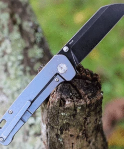 QSP Knife QSP Penguin Frame Lock - Blue SW Ti (3" 154CM Blk SW) QS130-S -Buck Knives Sales QS130S 55814.1631814742