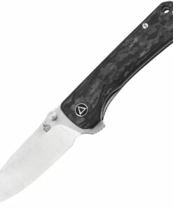 QSP Knife Hawk, QS131-F, 3.25" CPM S35VN Satin Blade, Shredded Carbon Fiber Handle
