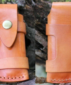 QSP Knife Mustang Lockback QS132, 3.125" M390 Satin Plain Blade, Raffir Stabilized Wood w/Mammoth Molar Inlay Handle -Buck Knives Sales QS132.4 75751.1603917938