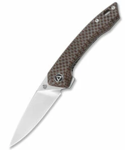 QSP Knife QSP Leopard - Brown Linen Micarta (3" Satin 14C28N) QS135-D