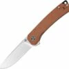 QSP Knife QSP Osprey - Brown Micarta (3.25"14C28N Satin) QS139-A