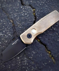 Pro-Tech Runt 5 Automatic - Smooth SW Bronze (1.9" 20CV Blk Reverse Tanto) R5212