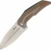 Reate Knives T4000 - Brown Micarta (4" Stonewashed & Satin) REA063