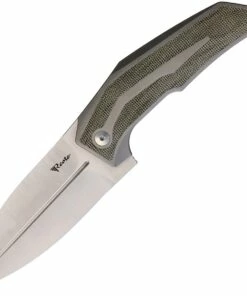 Reate Knives T4000 - Green Micarta (4" Stonewashed & Satin) REA064
