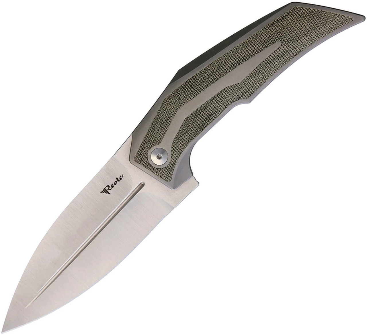 Reate Knives T4000 - Green Micarta (4" Stonewashed & Satin) REA064 1 Reate Knives T4000 - Green Micarta (4" Stonewashed & Satin) REA064