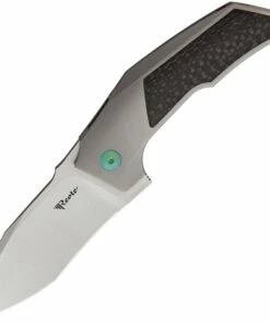 Reate Knives T3000 Framelock REA093, 3.0" M390 Satin Tanto Blade, Titanium w/Carbon Fiber Inlays