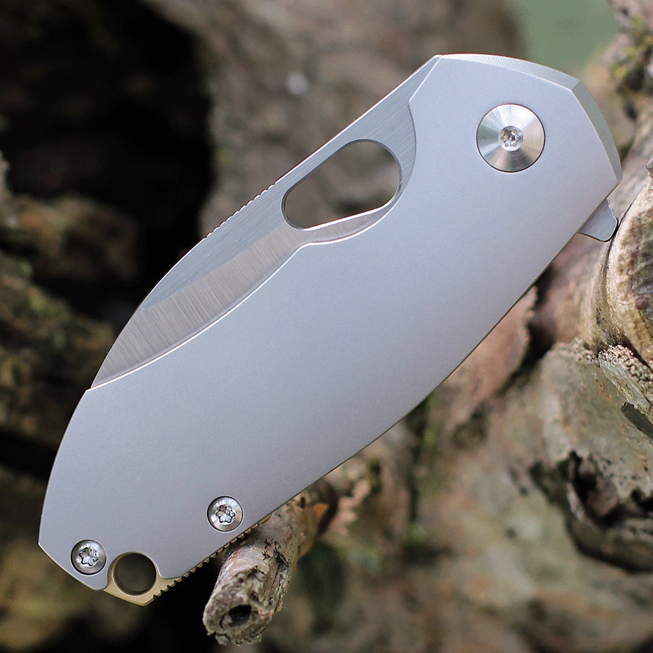 GiantMouse ACE Riv Flipper Elmax Stonewashed Titanium Handle 4 GiantMouse ACE Riv Flipper Elmax Stonewashed Titanium Handle - Image 4
