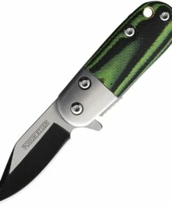Rough Ryder Tadpole A/O - Blk / Green G-10 (1.5" Two-tone SS) RR2313