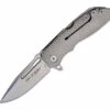 DPX Gear RYP Harsey Demo RPDMF001, 3.15" M390 Stonewashed Plain Blade, 3D textured Titanium Handles