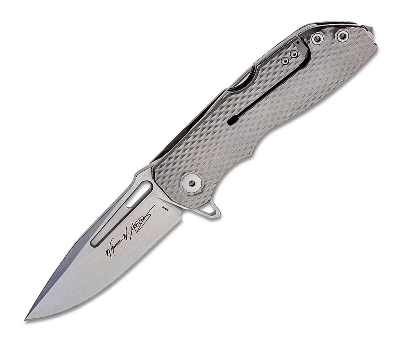 DPX Gear RYP Harsey Demo RPDMF001, 3.15" M390 Stonewashed Plain Blade, 3D textured Titanium Handles 1 DPX Gear RYP Harsey Demo RPDMF001, 3.15" M390 Stonewashed Plain Blade, 3D textured Titanium Handles