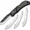 Outdoor Edge 3.0 Razorlite EDC RLY30-50, 3.0" Japanese 420J2 Stainless Interchangeable Blades, Black Grivory w/ Rubberized TPR Inserts