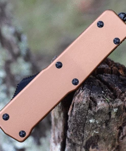 Templar Knife Co. Templar Premium Lightweight Small OTF -Alum. Bronze (3" D2 Blk Drop Point) SA-AB-32-1 -Buck Knives Sales SAAB.2 04495.1634658443