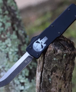 Templar Knife Co. Templar Premium Lightweight Small OTF -Alum. Fallen (3" D2 Blk Drop Point) SA-FL-32-1