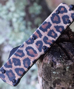 Templar Knife Co. Templar Premium Lightweight Small OTF -Alum. Leopard (3" D2 Blk Tanto) SA-LPD-22-1 -Buck Knives Sales SALPD.1 39499.1634842513