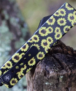 Templar Knife Co. Templar Premium Lightweight Small OTF -Alum. Sunflower (3" D2 Blk Tanto) SA-SUN-22-1 -Buck Knives Sales SASUN 83140.1634828102