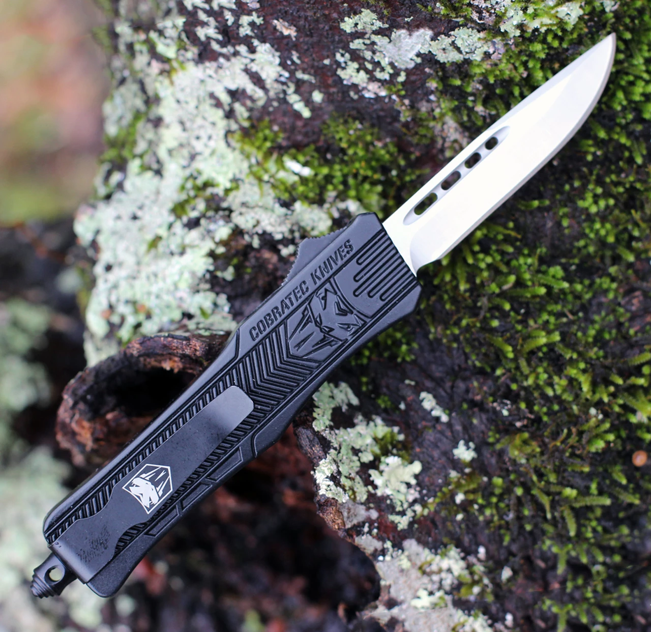 CobraTec Knives SBCTK-1SDNS Small CTK-1 Black, 2.75" D2 Steel Drop Point Blade, Black Aluminum Handle 2 CobraTec Knives SBCTK-1SDNS Small CTK-1 Black, 2.75" D2 Steel Drop Point Blade, Black Aluminum Handle - Image 2