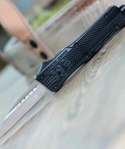 CobraTec Knives SBCTK-1SWNS Small CTK-1 Black 2.75" Wharncliffe Blade, Aluminum Handle