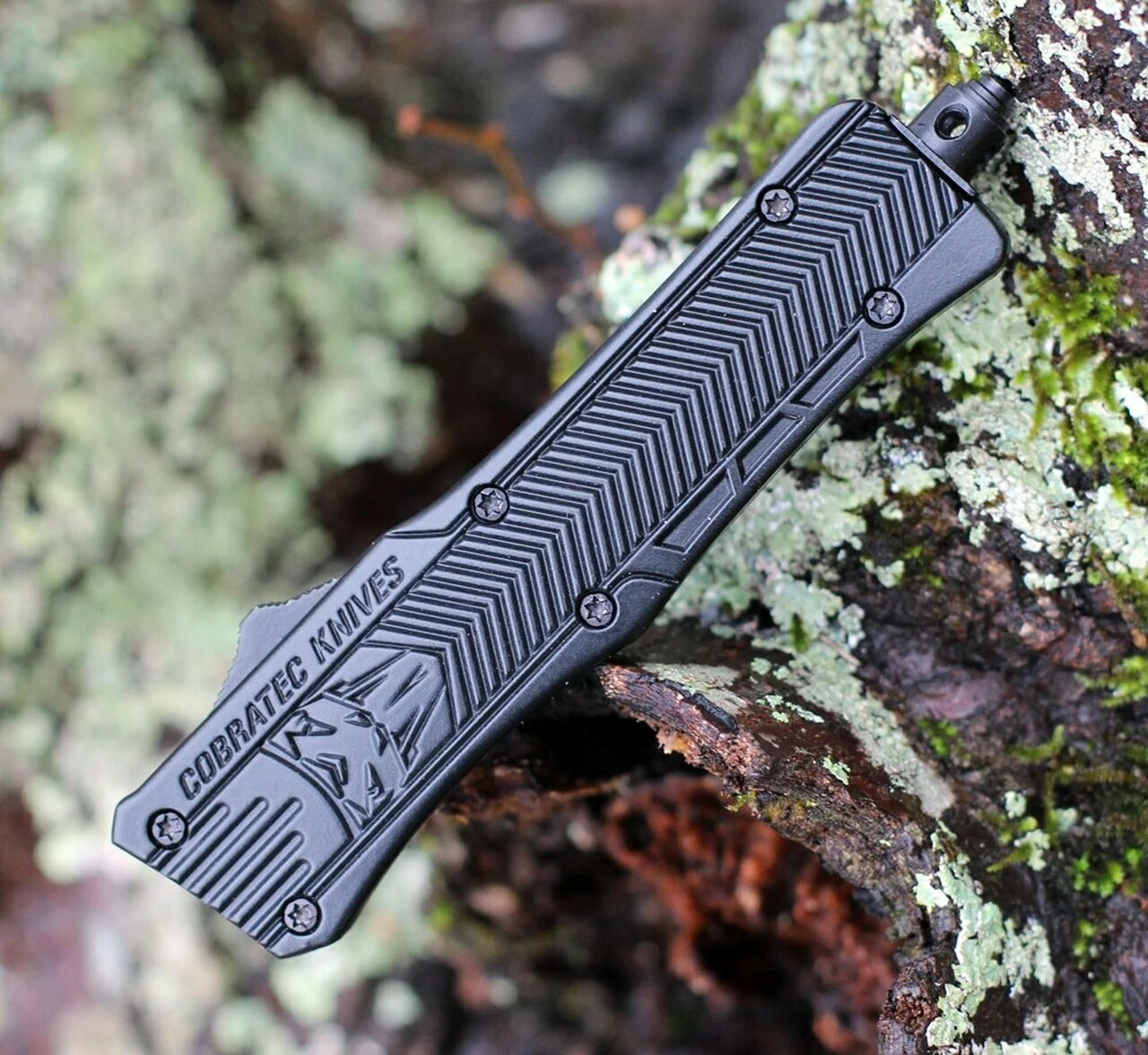 CobraTec Knives SBCTK-1SDNS Small CTK-1 Black, 2.75" D2 Steel Drop Point Blade, Black Aluminum Handle 3 CobraTec Knives SBCTK-1SDNS Small CTK-1 Black, 2.75" D2 Steel Drop Point Blade, Black Aluminum Handle - Image 3