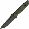 Spartan Blades Alala Fixed Blade 4BKGR, 3.7" 1095 Cro-Van Black Plain Blade, Green Micarta Handle