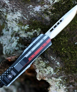 Templar Knife Co. Templar Knife Small OTF Back The Red S-BTR-33-2, 2.75" 440C Satin Drop Point Blade, Aluminum Zinc Handle -Buck Knives Sales SBTR332 28412.1604347797