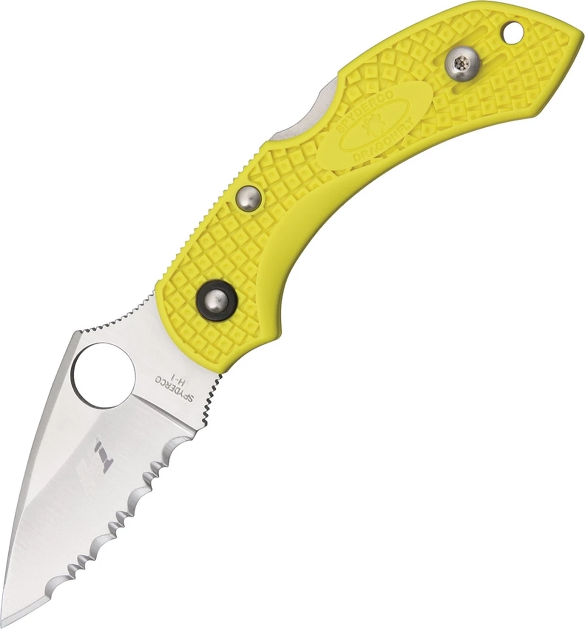 Spyderco Knives Spyderco C28SYL2 Dragonfly 2 Salt, 2.25" H-1 Serrated Blade, Yellow FRN Handle 1 Spyderco Knives Spyderco C28SYL2 Dragonfly 2 Salt, 2.25" H-1 Serrated Blade, Yellow FRN Handle