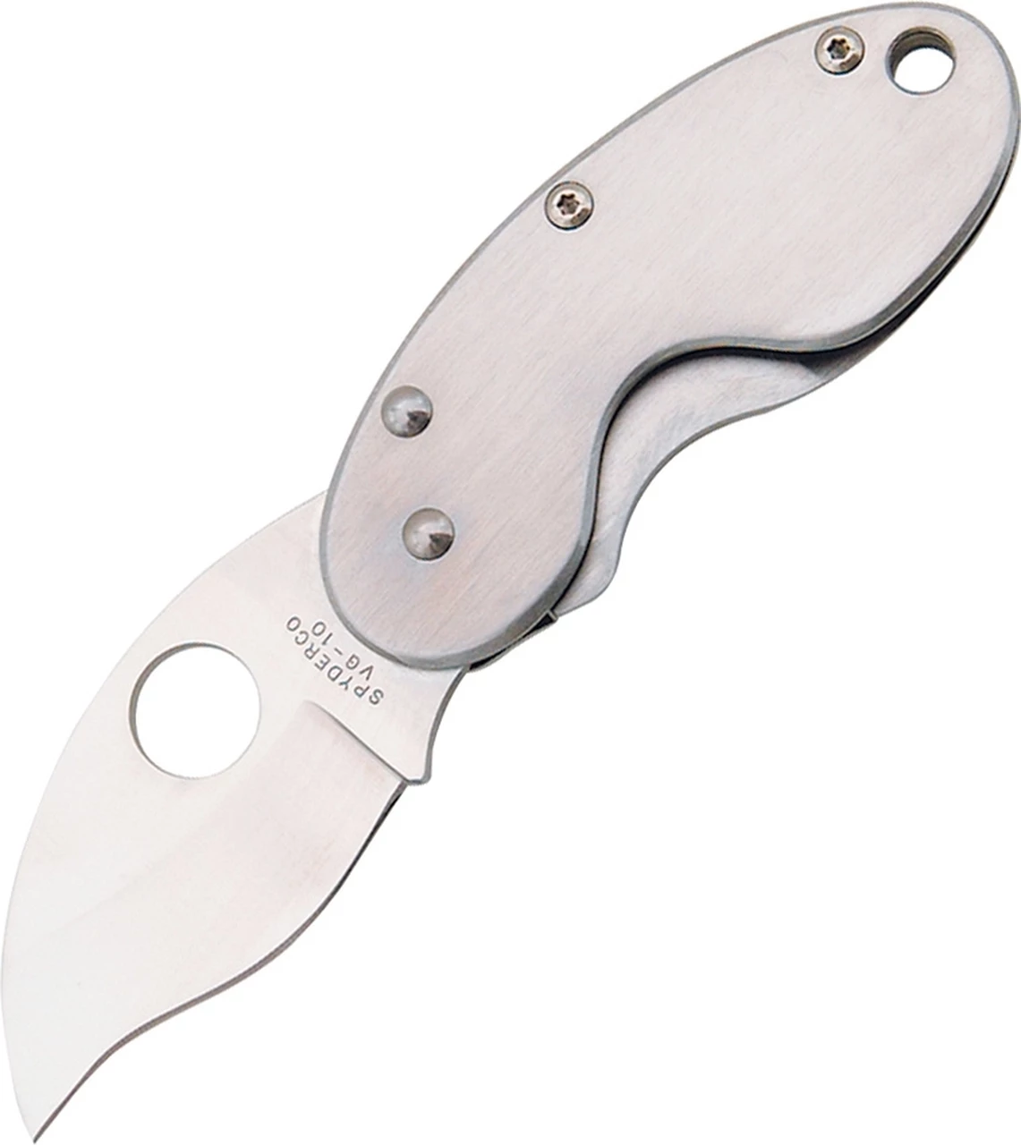 Spyderco Knives Spyderco C29P Cricket, 1.875" VG-10, Stainless Steel Handle 1 Spyderco Knives Spyderco C29P Cricket, 1.875" VG-10, Stainless Steel Handle