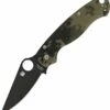 Spyderco Knives Spyderco C81GPCMOBK2 Para-Military 2, 3.5" CPM S30V Black Plain Blade, Camo G-10 Handles