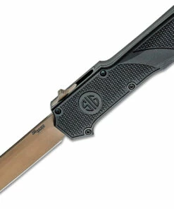 Hogue SIG Sauer Compound Emperor Scorpion OTF 36020, 3.5" S30V Flat Dark Earth PVD Tanto Plain Blade, Black G-10 Handle