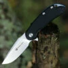 Steel Will C22M-2BK Cutjack, 3" M390 Satin Plain Blade, Black G10 Handle