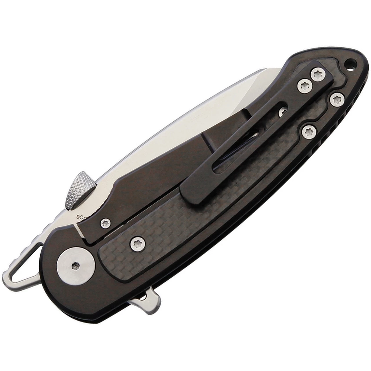 Krudo Knives Vice - Black Stainless Steel CF (3.50" Satin) KVEC030 2 Krudo Knives Vice - Black Stainless Steel CF (3.50" Satin) KVEC030 - Image 2