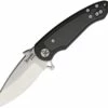 Krudo Knives Vice - Black Stainless Steel CF (3.50" Satin) KVEC030