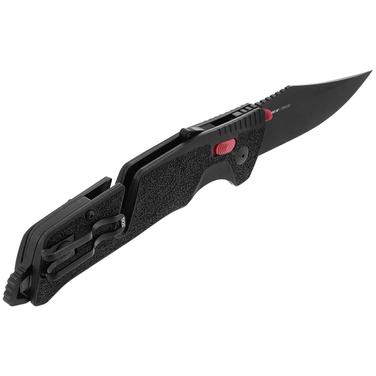 SOG 11120157 Trident MK3 AT-XR 3.75 " D2 Black Plain Edge, Red and Black GRN Handles 4 SOG 11120157 Trident MK3 AT-XR 3.75 " D2 Black Plain Edge, Red and Black GRN Handles - Image 4