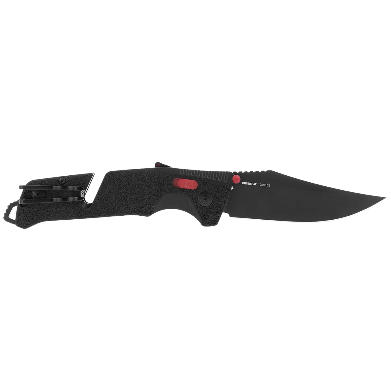 SOG 11120157 Trident MK3 AT-XR 3.75 " D2 Black Plain Edge, Red and Black GRN Handles 2 SOG 11120157 Trident MK3 AT-XR 3.75 " D2 Black Plain Edge, Red and Black GRN Handles - Image 2
