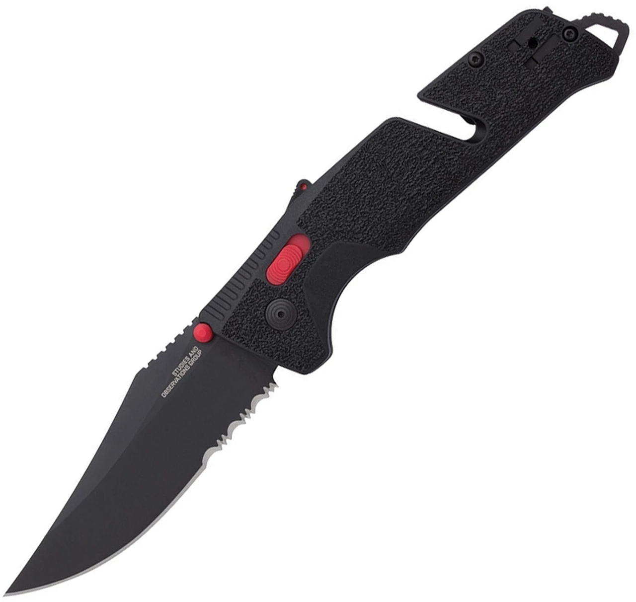 SOG 11120257 Trident MK3 AT-XR 3.75" D2 Black Combo Edge, Red and Black GRN Handles 1 SOG 11120257 Trident MK3 AT-XR 3.75" D2 Black Combo Edge, Red and Black GRN Handles