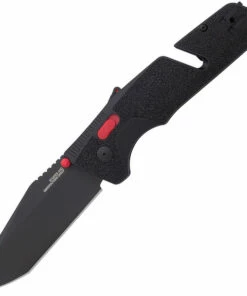 SOG 11120457 Trident MK3 AT-XR 3.75 " D2 Tanto Plain Edge, Black and Red GRN Handles
