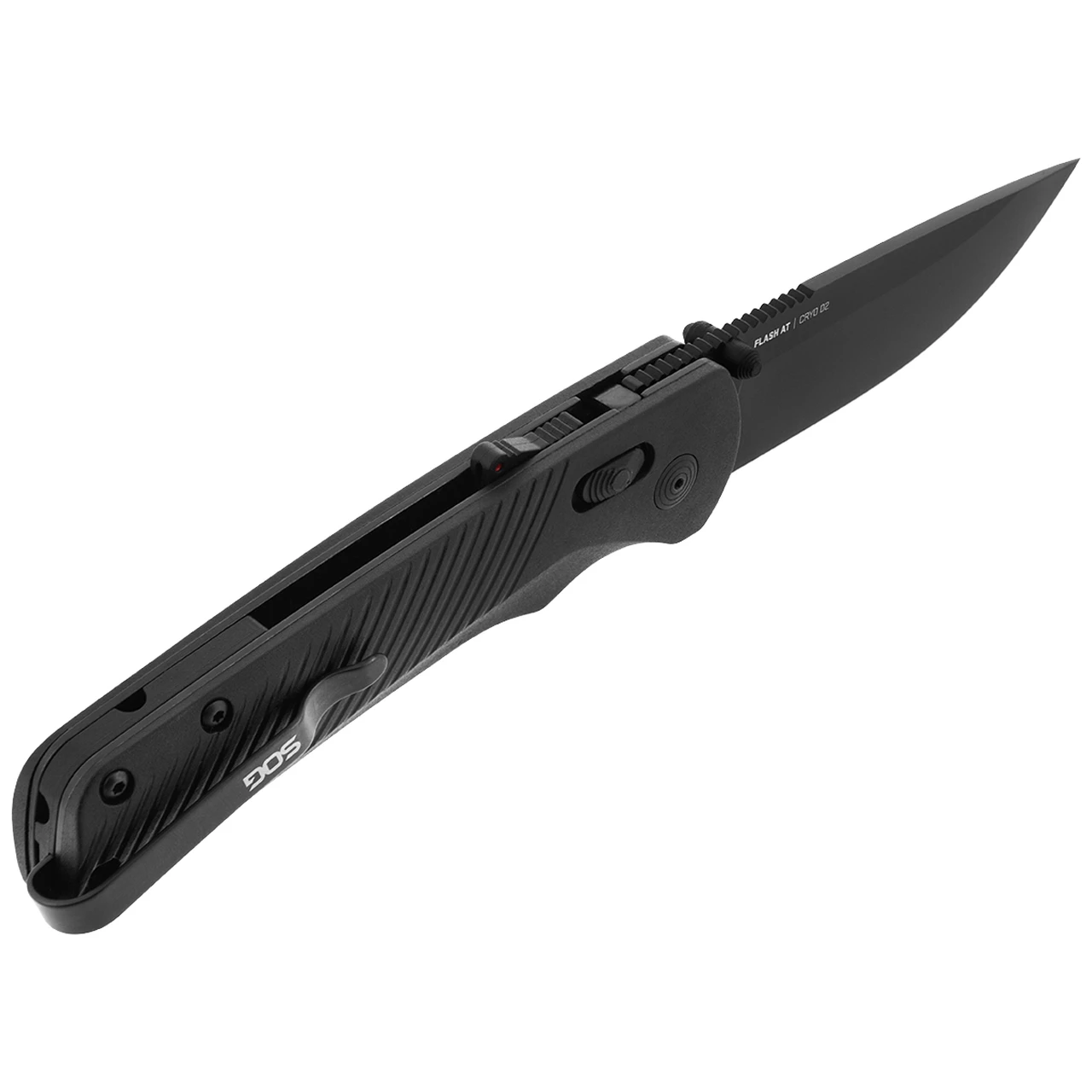 Sog Flash 11180157 MK3 AT-XR 3.45" D2 Plain Edge, Blackout GRN Handles 2 Sog Flash 11180157 MK3 AT-XR 3.45" D2 Plain Edge, Blackout GRN Handles - Image 2