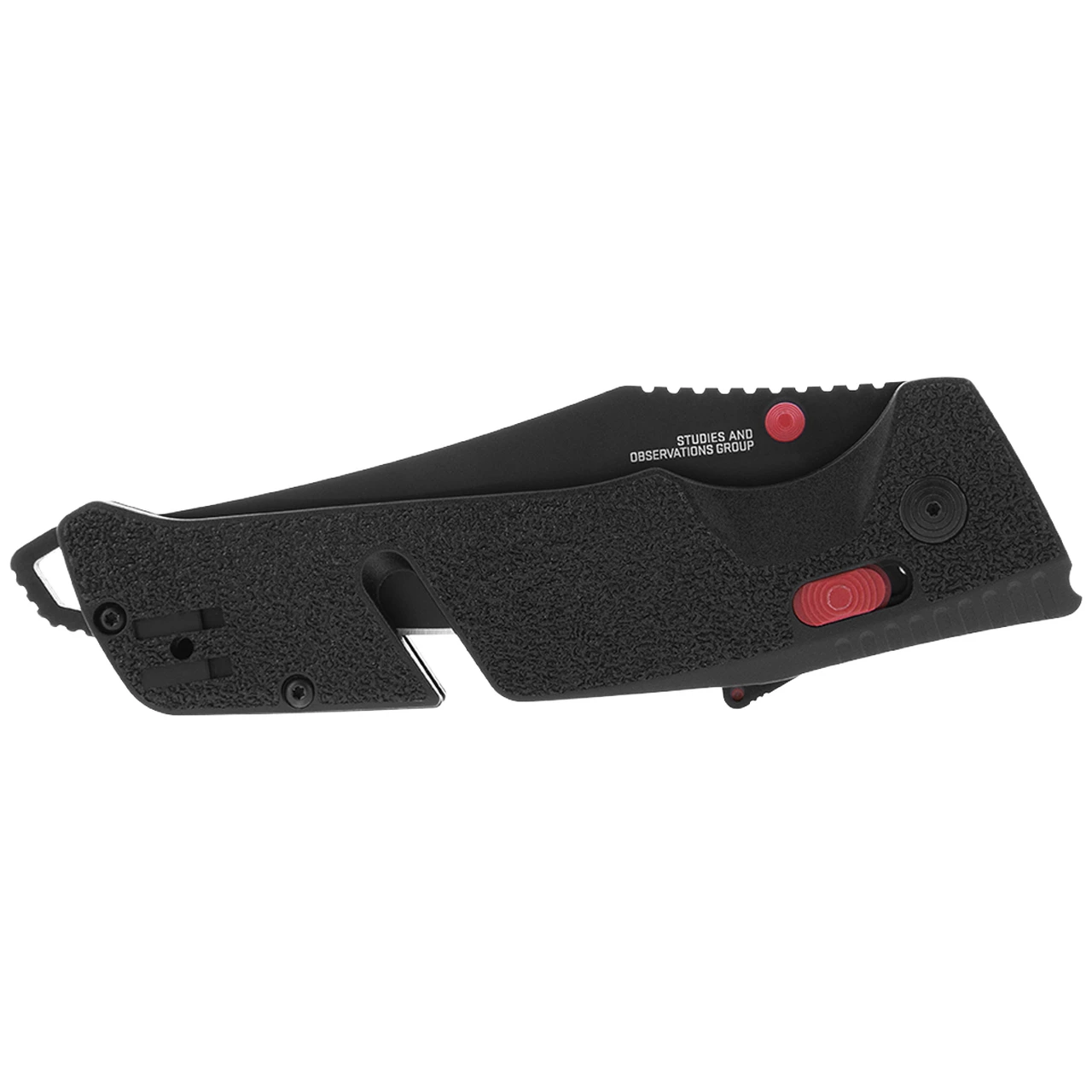 SOG 11120257 Trident MK3 AT-XR 3.75" D2 Black Combo Edge, Red and Black GRN Handles 3 SOG 11120257 Trident MK3 AT-XR 3.75" D2 Black Combo Edge, Red and Black GRN Handles - Image 3