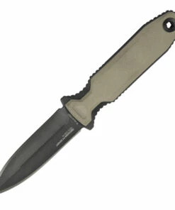SOG Pentagon FX Covert FDE SOG17610457, 3.41" CPM S35VN Black Titanium Nitride Straight Blade, Dark Earth G-10 Handle