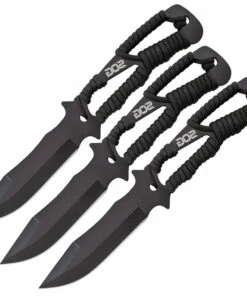 SOG Set of 3 Throwing Knives Black GRN (4.4" 420 SS) F041TN-CP