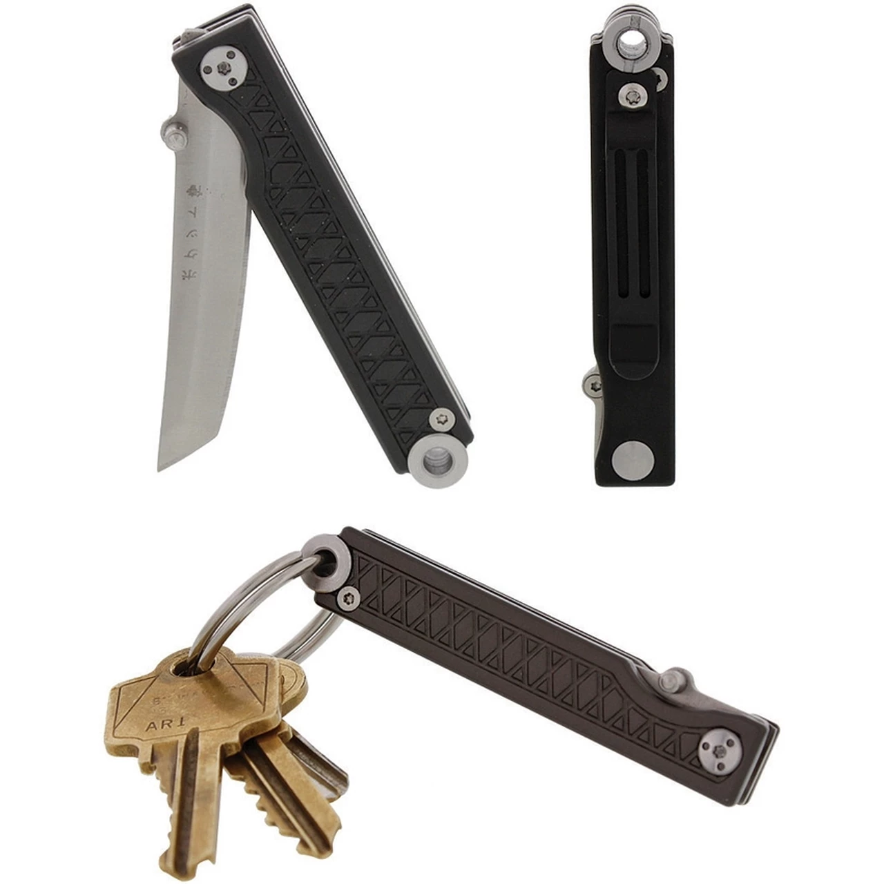 StatGear Pocket Samurai Folding Knife STAT102, 2.1" 44OC Satin Plain Blade, Black Aluminum Handle 2 StatGear Pocket Samurai Folding Knife STAT102, 2.1" 44OC Satin Plain Blade, Black Aluminum Handle - Image 2