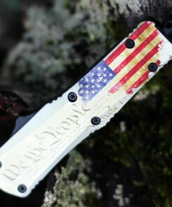 Templar Knife Co. Templar Knife Small OTF We The People S-WTP-13-2, 2.75" 440C Satin Dagger Blade, Aluminum Zinc Handle -Buck Knives Sales SWTP132.3 20645.1604338784