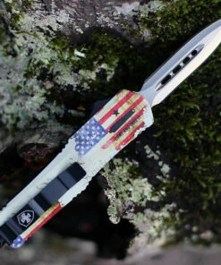 Templar Knife Co. Templar Knife Small OTF We The People S-WTP-13-2, 2.75" 440C Satin Dagger Blade, Aluminum Zinc Handle -Buck Knives Sales SWTP132 10433.1604338784