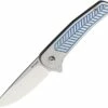 Alliance Designs ALS1B Scout Framelock Blue, 2.4" RWL34 Plain Blade, Anodized Handle