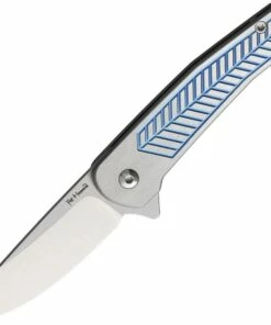 Alliance Designs ALS1B Scout Framelock Blue, 2.4" RWL34 Plain Blade, Anodized Handle