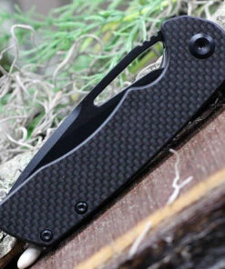 Kansept Knives KT1001A3 Kryo, 3.58" Black D2 Plain Blade, Black Carbon Fiber Handle -Buck Knives Sales T1001A3.3 02612.1617652353